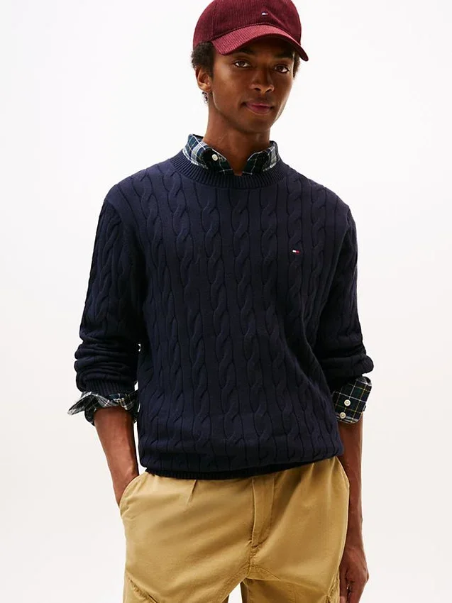 Cable Knit Crewneck Sweater Cable Knit Crewneck Sweater