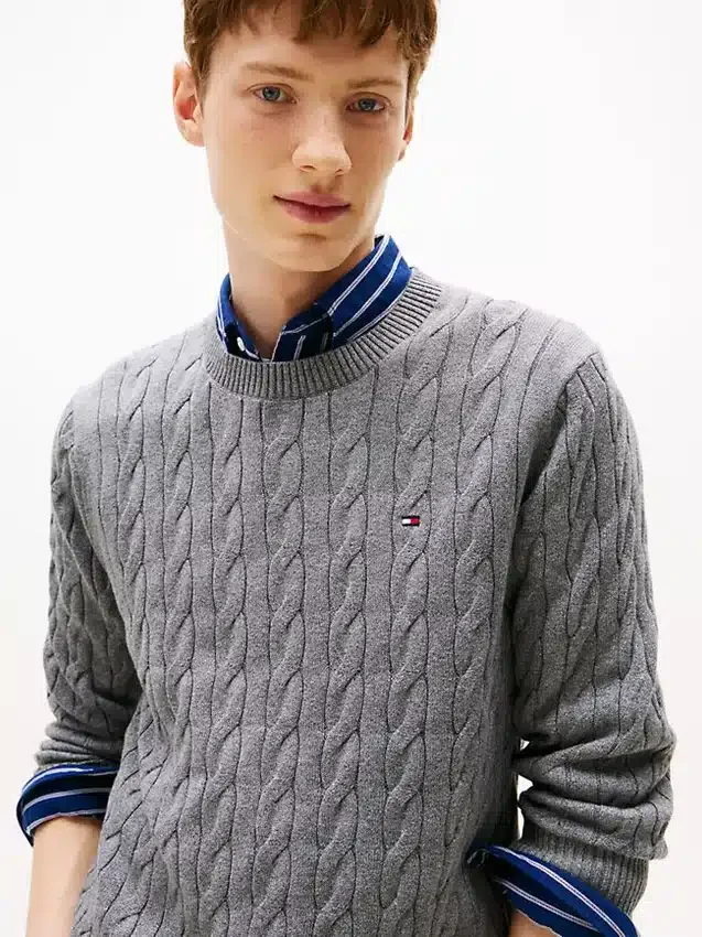 Cable Knit Crewneck Sweater Cable Knit Crewneck Sweater