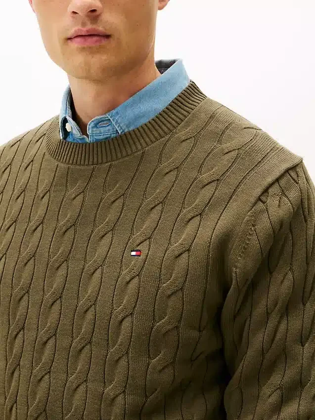 Cable Knit Crewneck Sweater Cable Knit Crewneck Sweater