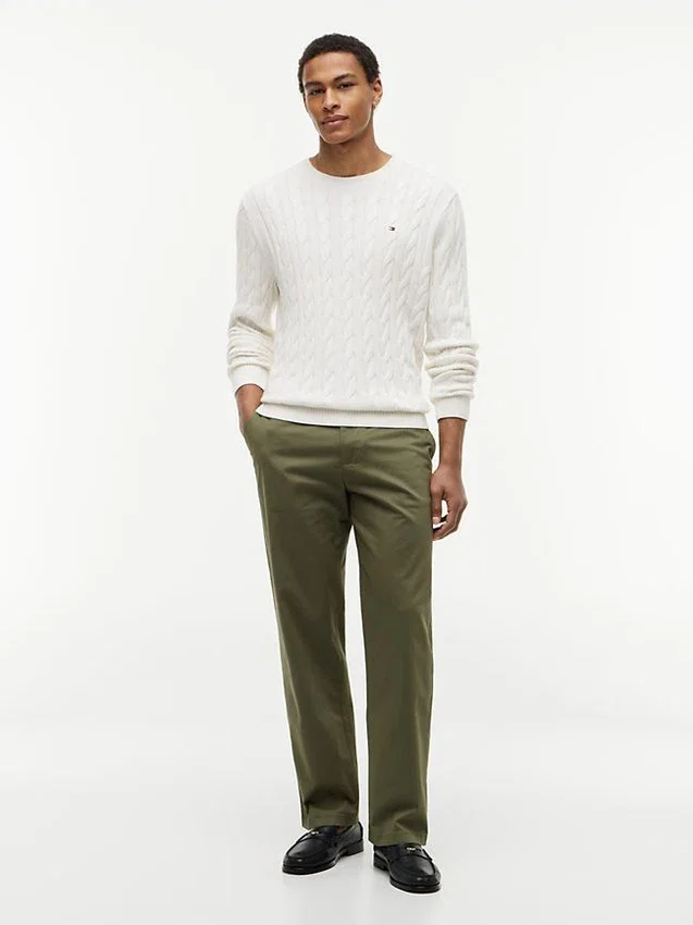 Cable Knit Crewneck Sweater Cable Knit Crewneck Sweater