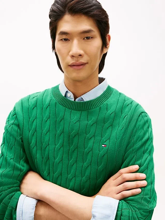 Cable Knit Crewneck Sweater Cable Knit Crewneck Sweater