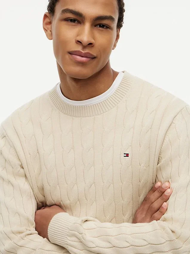 Cable Knit Crewneck Sweater Cable Knit Crewneck Sweater