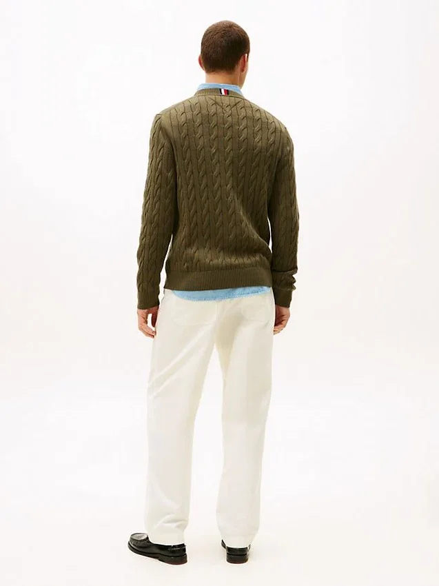 Cable Knit Crewneck Sweater Cable Knit Crewneck Sweater