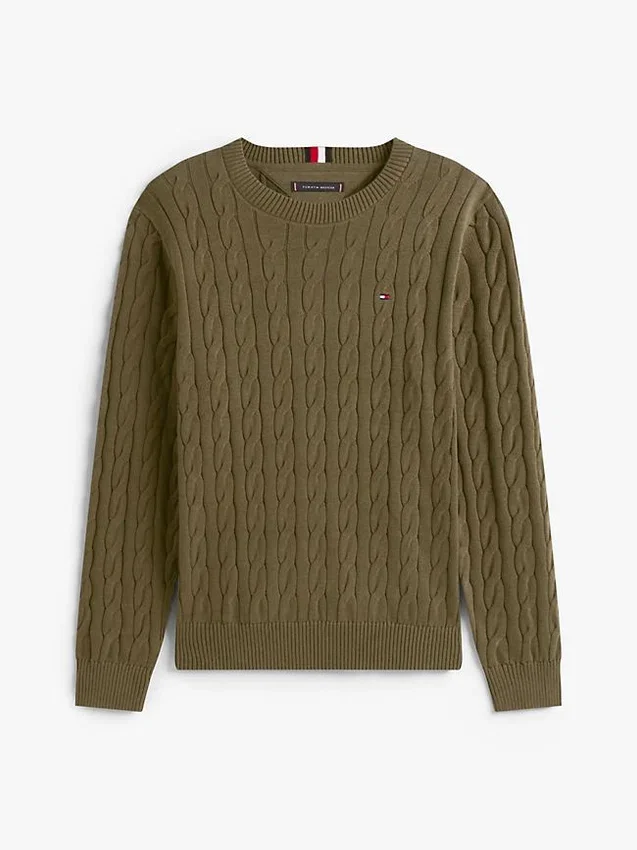Cable Knit Crewneck Sweater Cable Knit Crewneck Sweater