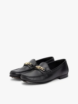 Chain-Link Leather Loafer