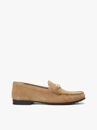 Chain-Link Suede Loafer