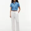 Chambray Puff-Sleeve Shirt Chambray Puff-Sleeve Shirt