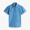 Chambray Puff-Sleeve Shirt Chambray Puff-Sleeve Shirt