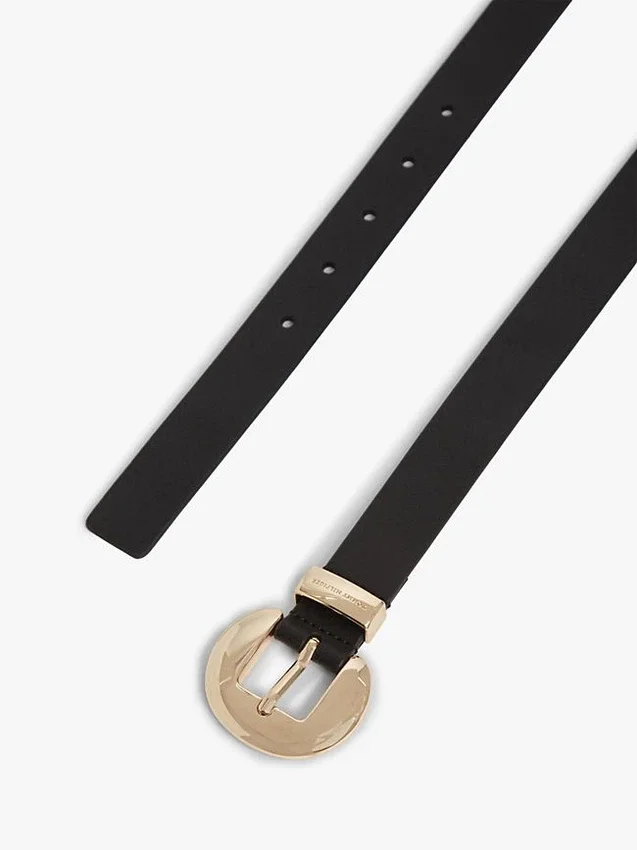 Circle Buckle Leather Belt Circle Buckle Leather Belt