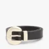 Circle Buckle Leather Belt Circle Buckle Leather Belt