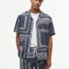 Classic Fit Bandana Patchwork Camp Shirt Classic Fit Bandana Patchwork Camp Shirt