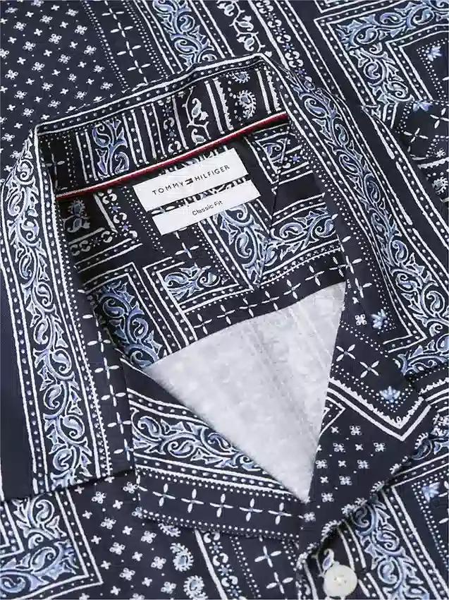 Classic Fit Bandana Patchwork Camp Shirt Classic Fit Bandana Patchwork Camp Shirt