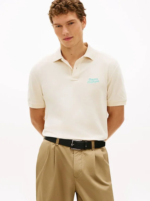 Classic Fit Embroidered Palm Tree Polo Classic Fit Embroidered Palm Tree Polo