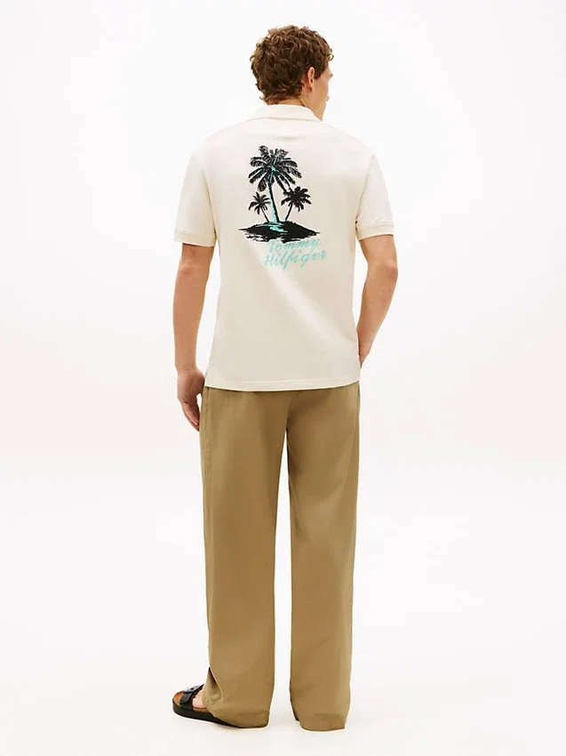 Classic Fit Embroidered Palm Tree Polo Classic Fit Embroidered Palm Tree Polo