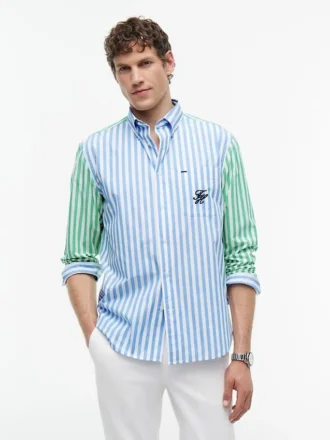 Classic Fit Mix Stripe Paper-Touch Shirt