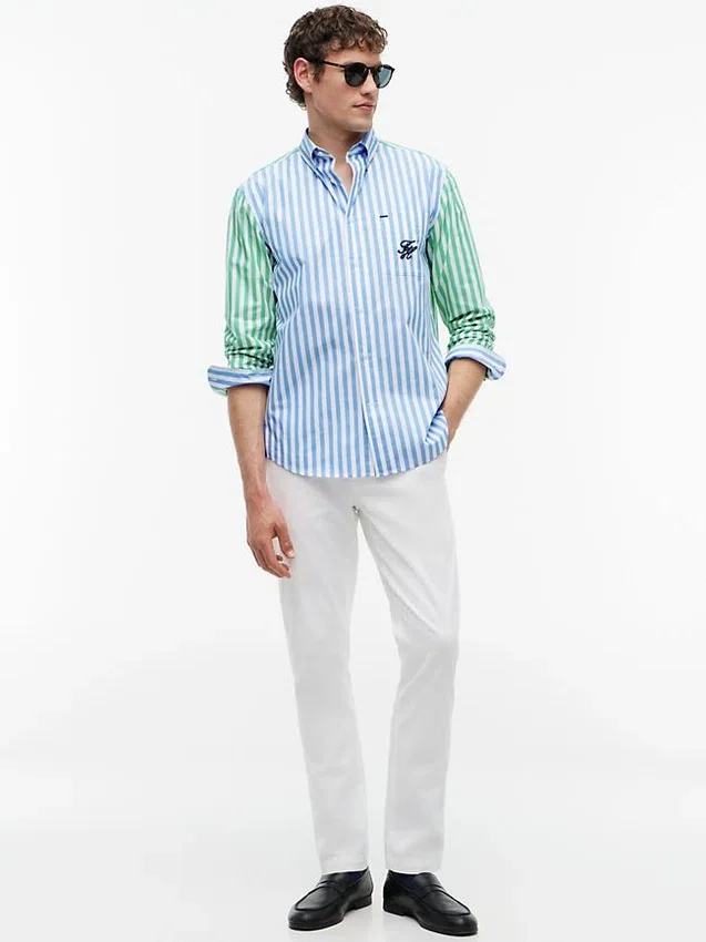 Classic Fit Mix Stripe Paper-Touch Shirt Classic Fit Mix Stripe Paper-Touch Shirt