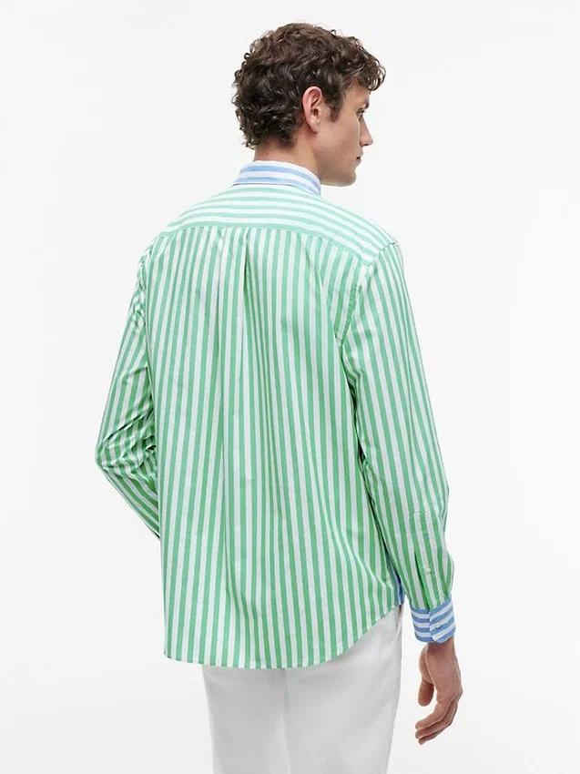 Classic Fit Mix Stripe Paper-Touch Shirt Classic Fit Mix Stripe Paper-Touch Shirt