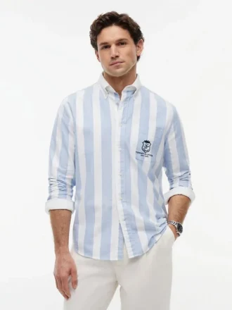 Classic Fit Monogram Crest Oxford Shirt