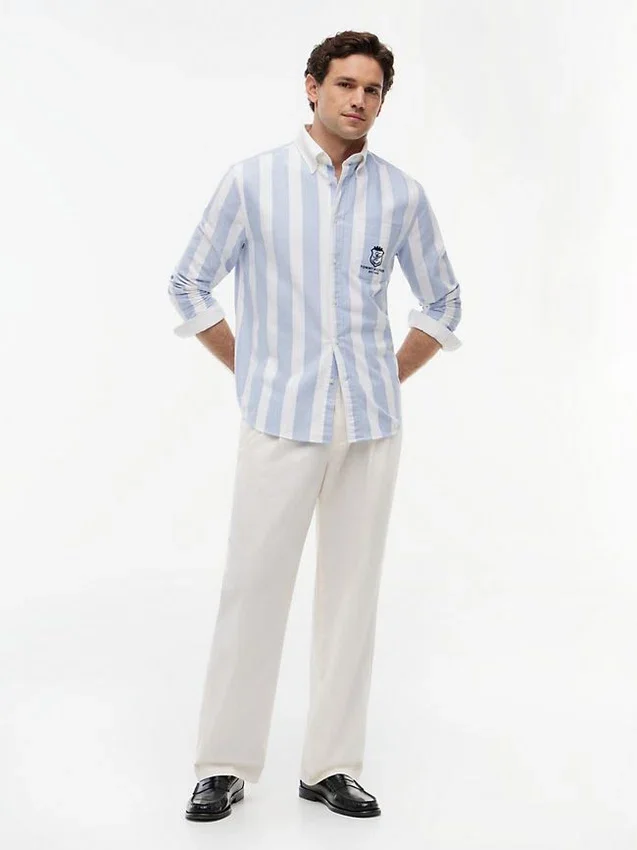 Classic Fit Monogram Crest Oxford Shirt Classic Fit Monogram Crest Oxford Shirt