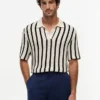 Classic Fit Stripe Open-Knit Polo Classic Fit Stripe Open-Knit Polo