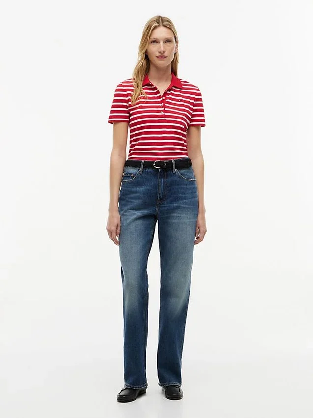Classic Fit Striped Stretch Pique Polo Classic Fit Striped Stretch Pique Polo