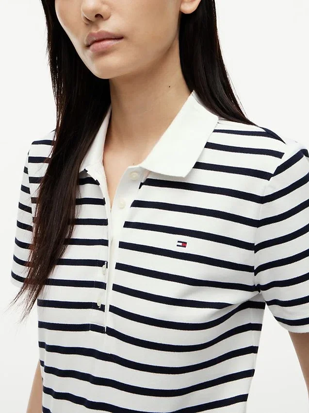 Classic Fit Striped Stretch Pique Polo Classic Fit Striped Stretch Pique Polo