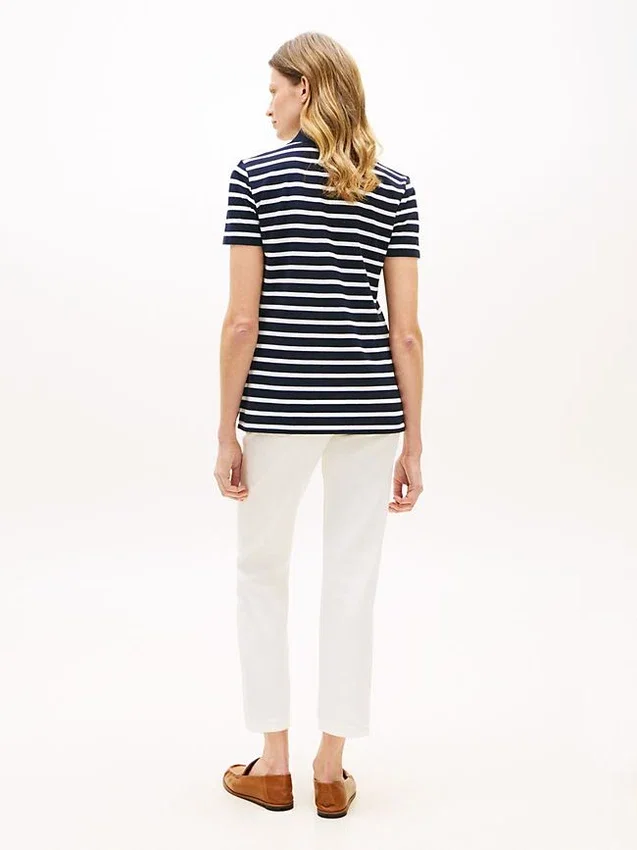 Classic Fit Striped Stretch Pique Polo Classic Fit Striped Stretch Pique Polo