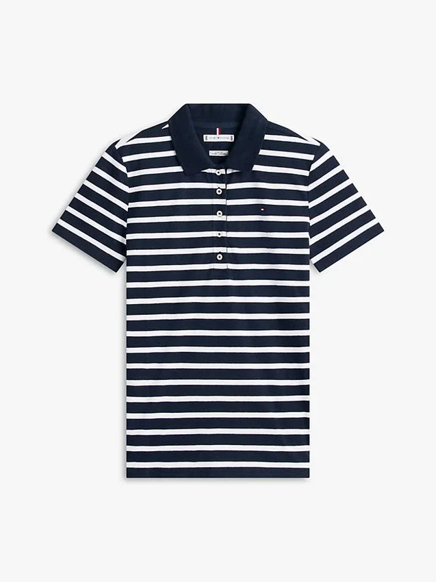 Classic Fit Striped Stretch Pique Polo Classic Fit Striped Stretch Pique Polo