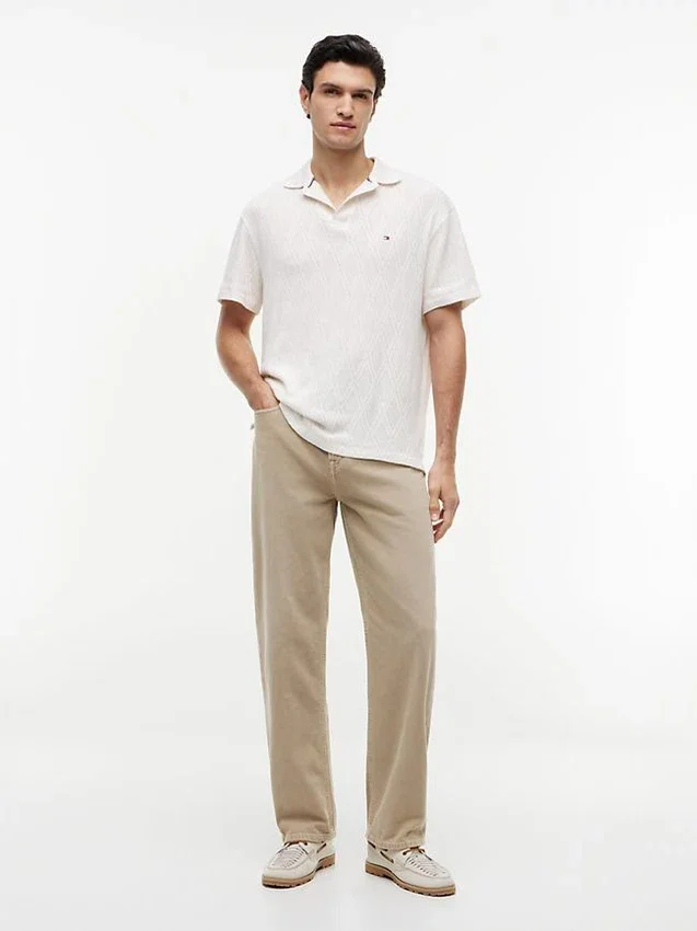 Classic Fit Textured Jacquard Polo Classic Fit Textured Jacquard Polo