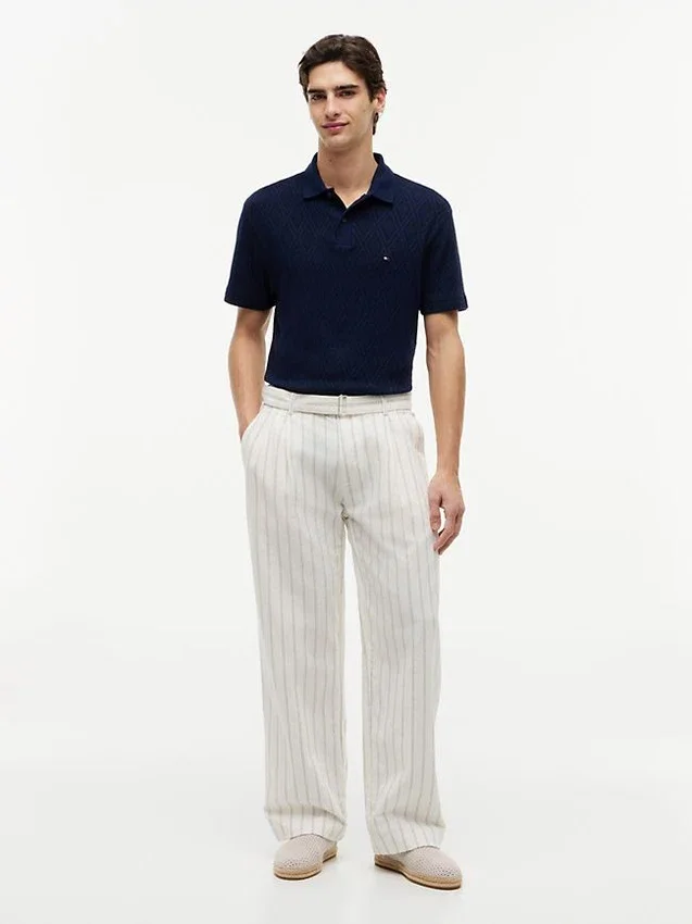 Classic Fit Textured Jacquard Polo Classic Fit Textured Jacquard Polo