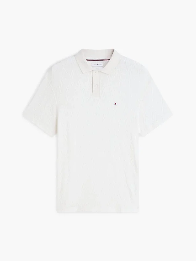 Classic Fit Textured Jacquard Polo Classic Fit Textured Jacquard Polo