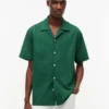 Classic Fit Windowpane Dobby Camp Shirt Classic Fit Windowpane Dobby Camp Shirt