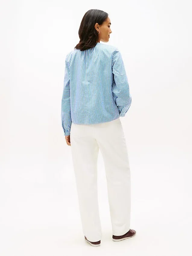Collarless Poplin Shirt Collarless Poplin Shirt