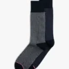 Contrast Pique Trouser Sock 2-Pack