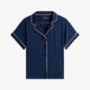 Contrast Trim Shirt & Short Sleep Set
