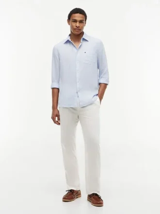 Cotton-Linen Blend Pull-On Pant