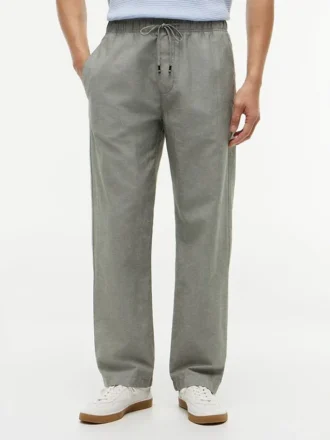 Cotton-Linen Blend Relaxed Pant