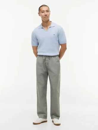 Cotton-Linen Blend Relaxed Pant