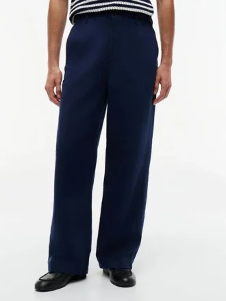 Cotton-Linen Blend Utility Chino