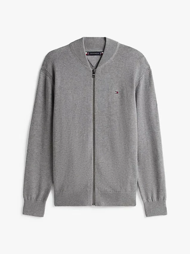 Cotton Zip Baseball Cardigan Cotton Zip Baseball Cardigan
