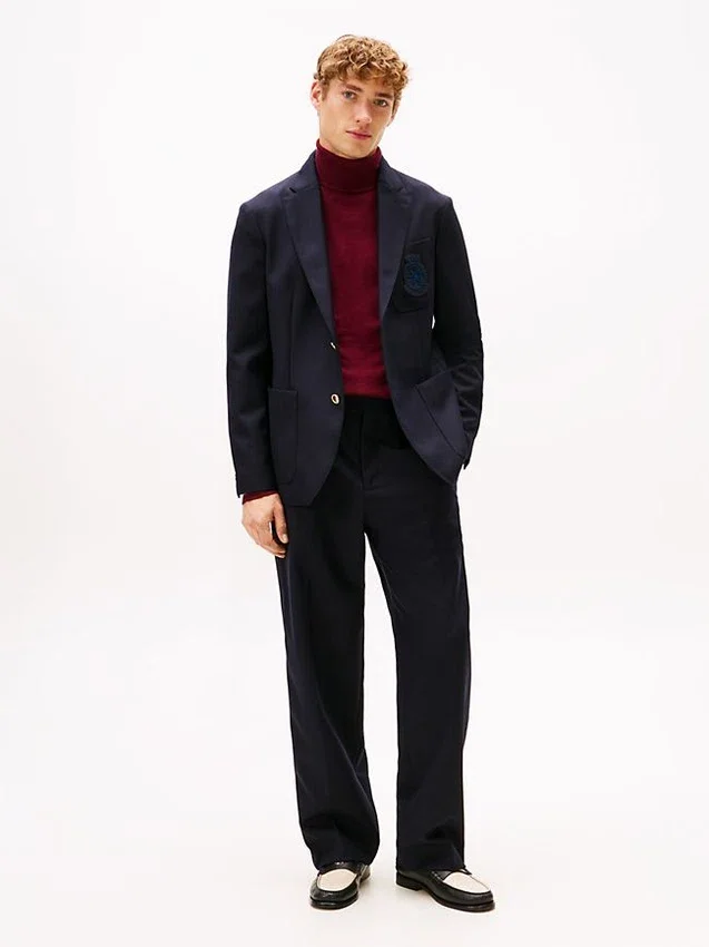 Crest Logo Wool Club Blazer Crest Logo Wool Club Blazer