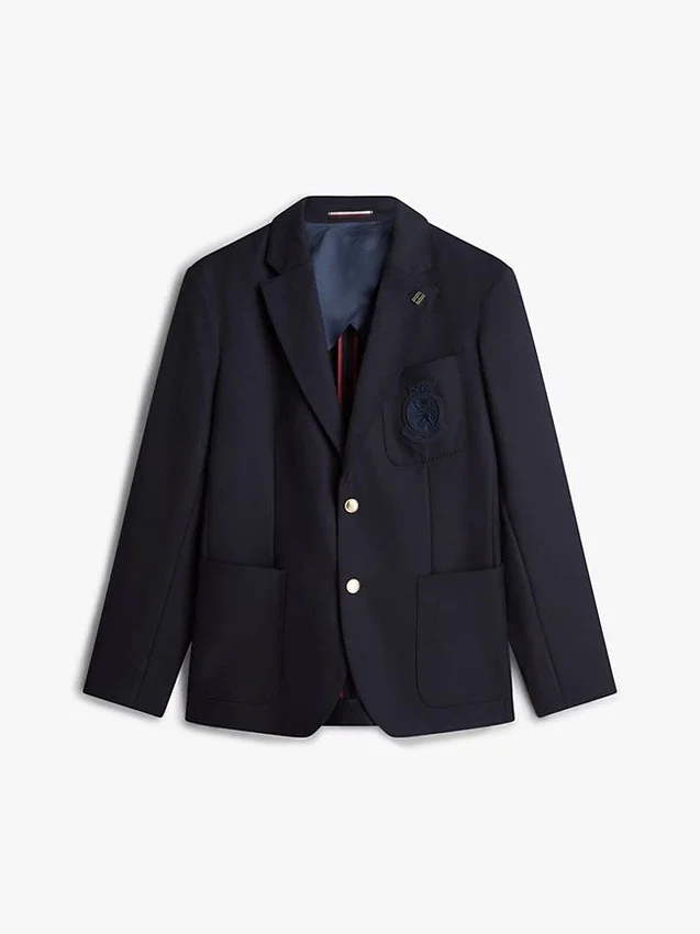 Crest Logo Wool Club Blazer Crest Logo Wool Club Blazer