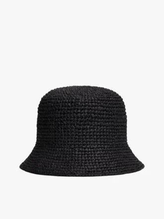 Crocheted Raffia Bucket Hat