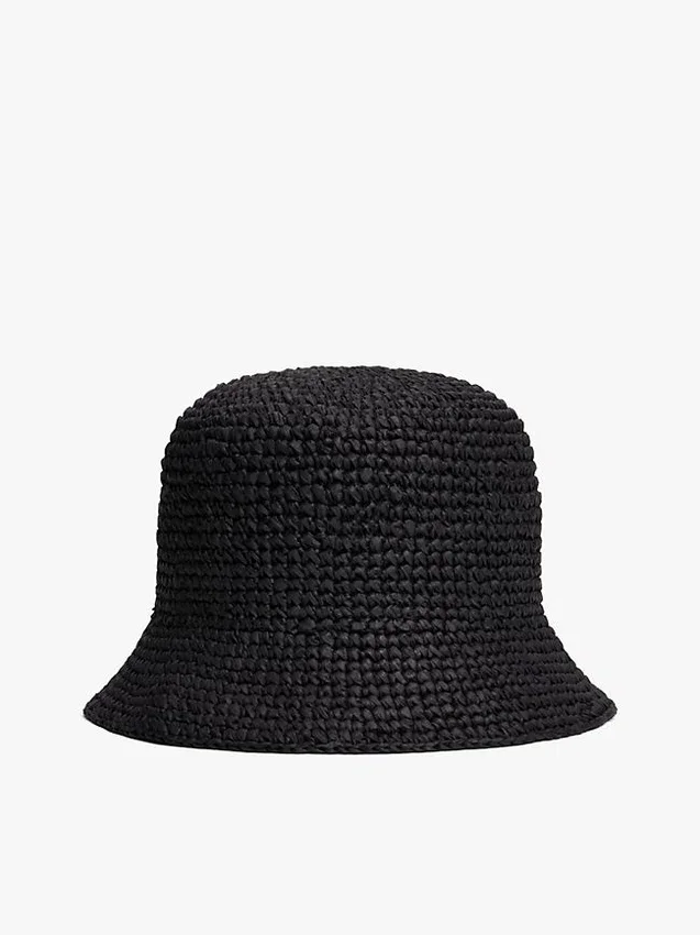 Crocheted Raffia Bucket Hat Crocheted Raffia Bucket Hat