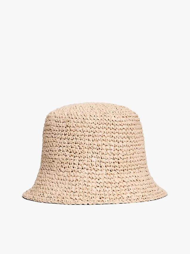 Crocheted Raffia Bucket Hat Crocheted Raffia Bucket Hat