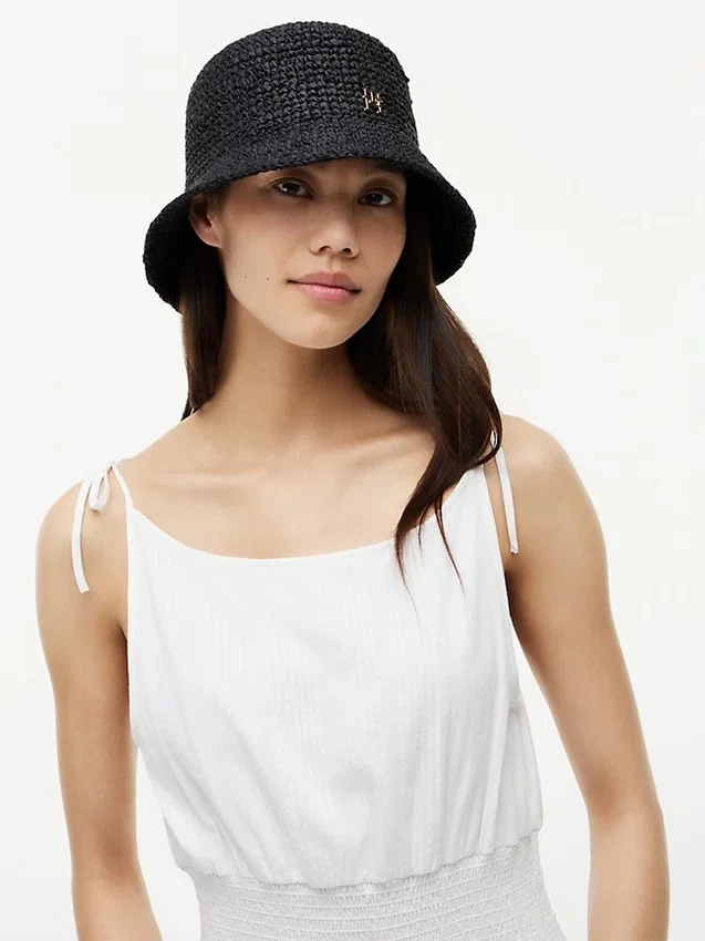 Crocheted Raffia Bucket Hat Crocheted Raffia Bucket Hat