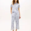Cropped Shirt & Pant Sleep Set
