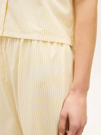 Cropped Shirt & Pant Sleep Set