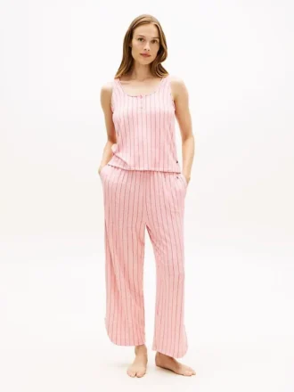 Cropped Tank Top & Pant Sleep Set
