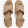 Crossed-Strap Suede Wedge Sandal Crossed-Strap Suede Wedge Sandal